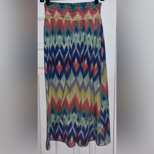 Copper Key Colorful Skirt, Size Small